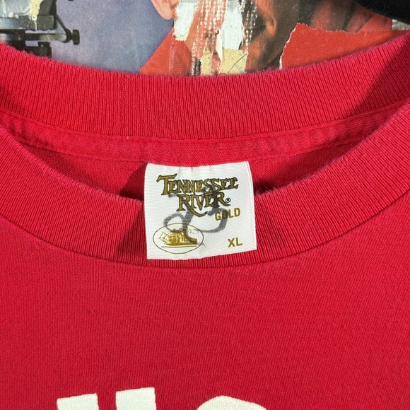 Vintage Calhoun Warhawks Athletics Red T-Shirt‎ XL Tennessee River - Picture 4 of 8